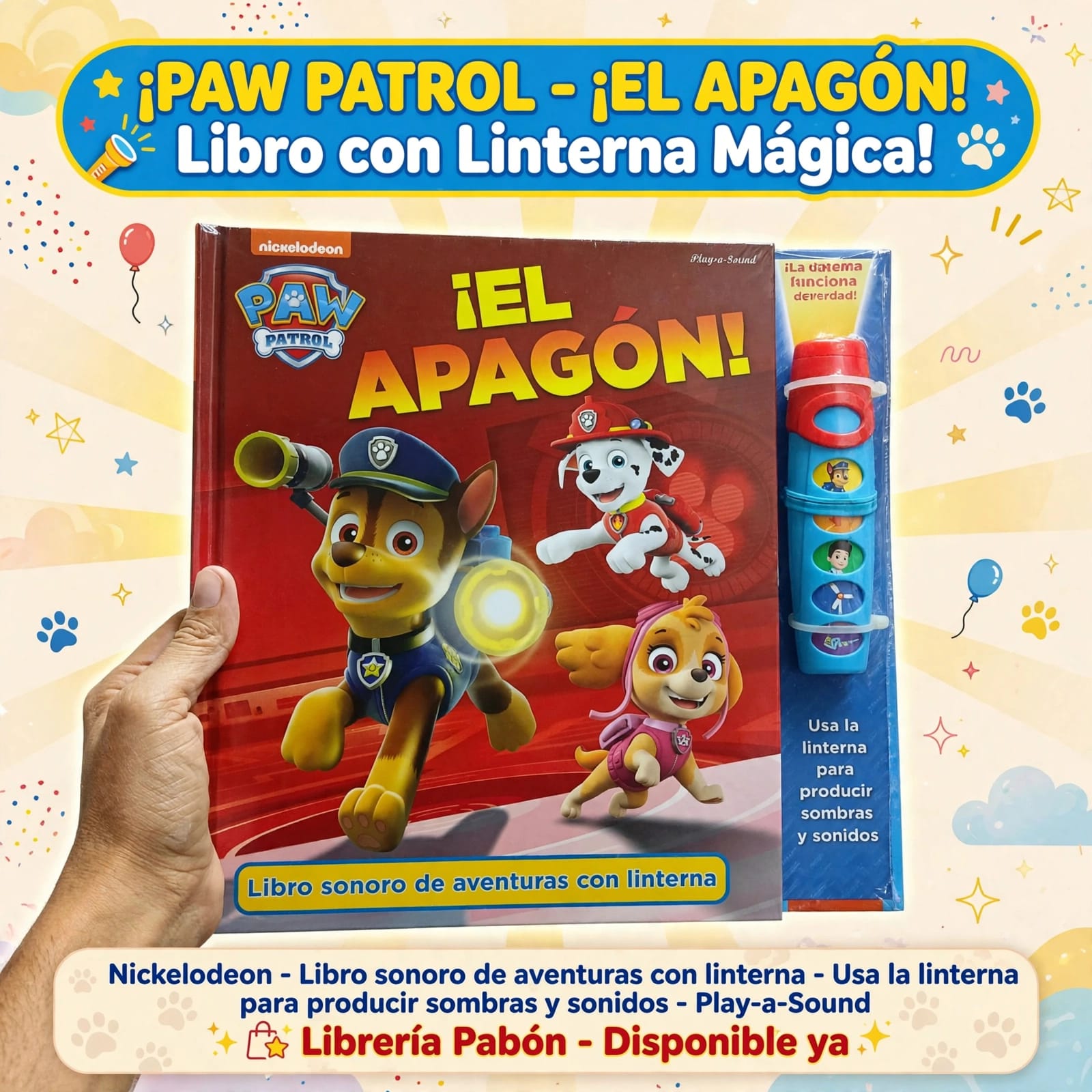 EL APAGON LIBRO MUSICAL 5 BOTONES Y LINTERNA